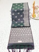 GEOMETRIC GRACE SOFT SILK SAREE - Image 3