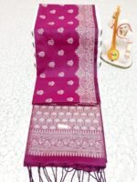 GEOMETRIC GRACE SOFT SILK SAREE - Image 3