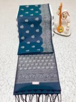 GEOMETRIC GRACE SOFT SILK SAREE - Image 3
