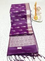 ROYAL ZIG-ZAG SOFT SILK SAREE - Image 3